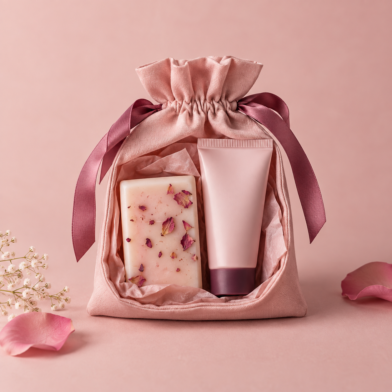 Concept preview of sealed beauty-care essentials